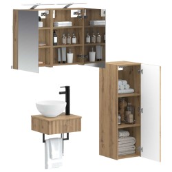 Ensemble d'armoire de salle de bain 4 pc Chêne artisanal 615506615506