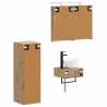 Ensemble d'armoire de salle de bain 4 pc Chêne artisanal 615506615506