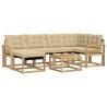 Ensemble de canapés d'extérieur 7 pcs Blanc et Beige 615514615514
