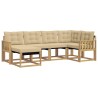 Ensemble de canapés d'extérieur 6 pcs Blanc et Beige 615523615523