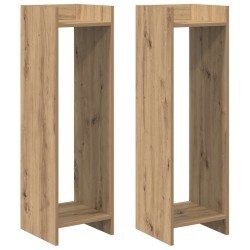 Support de Plante 2 pc Chêne Artisanal 30 x 30 x 100 cm 615535615535