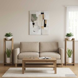 Support de Plante 2 pc Chêne Artisanal 30 x 30 x 100 cm 615535615535