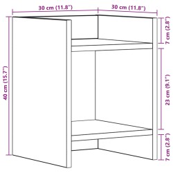Support de Plante Blanc 30 x 30 x 40 cm Bois d’ingénierie 615536615536