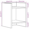 Support de Plante Blanc 30 x 30 x 40 cm Bois d’ingénierie 615536615536