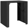 Ensemble de bar de jardin 5 pcs avec coussins noir poly rotin 615538615538