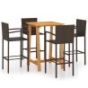 Ensemble de bar de jardin 5 pcs Marron 615543615543