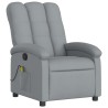 Fauteuil de massage inclinable gris clair tissu 615552615552