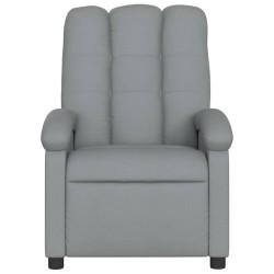 Fauteuil de massage inclinable gris clair tissu 615552615552