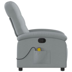 Fauteuil de massage inclinable gris clair tissu 615552615552
