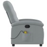 Fauteuil de massage inclinable gris clair tissu 615552615552