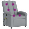 Fauteuil inclinable de massage gris clair tissu 615561615561