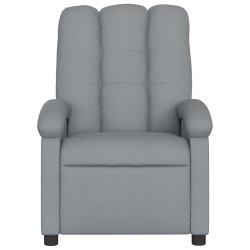 Fauteuil inclinable de massage gris clair tissu 615561615561