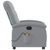 Fauteuil inclinable de massage gris clair tissu 615561615561
