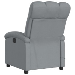 Fauteuil inclinable de massage gris clair tissu 615561615561