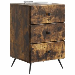 Cabinet de chevet avec tiroir Chêne fumé 43 x 41 x 66,5 cm 615568615568