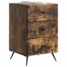 Cabinet de chevet avec tiroir Chêne fumé 43 x 41 x 66,5 cm 615568615568