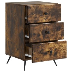 Cabinet de chevet avec tiroir Chêne fumé 43 x 41 x 66,5 cm 615568615568