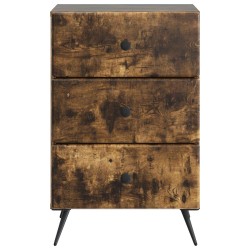 Cabinet de chevet avec tiroir Chêne fumé 43 x 41 x 66,5 cm 615568615568