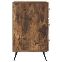 Cabinet de chevet avec tiroir Chêne fumé 43 x 41 x 66,5 cm 615568615568