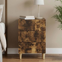 Cabinet de chevet avec tiroir Chêne fumé 43 x 41 x 66,5 cm 615571615571