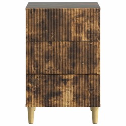 Cabinet de chevet avec tiroir Chêne fumé 43 x 41 x 66,5 cm 615571615571
