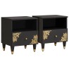 Cabinet de chevet avec tiroir 2 pcs Noir 40 x 33 x 46 cm 615575615575