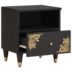 Cabinet de chevet avec tiroir 2 pcs Noir 40 x 33 x 46 cm 615575615575