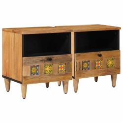 Cabinet de chevet avec tiroir 2 pcs Naturel 40 x 33 x 46 cm 615577615577