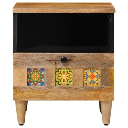 Cabinet de chevet avec tiroir 2 pcs Naturel 40 x 33 x 46 cm 615577615577