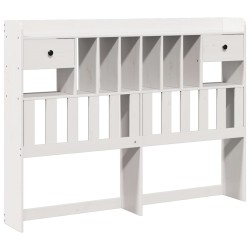 Tête de lit avec rangement blanc 160 cm bois massif de pin 615580615580