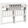 Tête de lit avec rangement blanc 160 cm bois massif de pin 615580615580