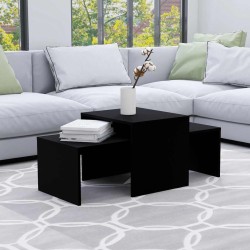 Ensemble de tables basses Noir 100x48x40 cm bois d’ingénierie 615592615592