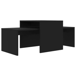 Ensemble de tables basses Noir 100x48x40 cm bois d’ingénierie 615592615592