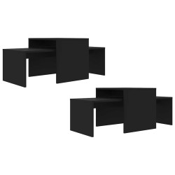 Ensemble de tables basses Noir 100x48x40 cm bois d’ingénierie 615592615592