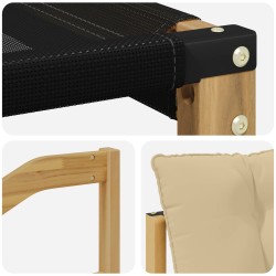 Ensemble de canapés d'extérieur 3 pcs Blanc et Beige 615598615598