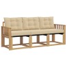 Ensemble de canapés d'extérieur 3 pcs Blanc et Beige 615603615603