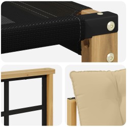 Ensemble de canapés d'extérieur 3 pcs Blanc et Beige 615605615605