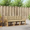 Ensemble de canapés d'extérieur 3 pcs Blanc et Beige 615606615606
