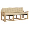 Ensemble de canapés d'extérieur 3 pcs Blanc et Beige 615606615606