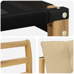 Ensemble de canapés d'extérieur 3 pcs Blanc et Beige 615606615606
