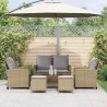 Ensemble de canapé de jardin 6 pcs avec coussins beige résine tressée 615607615607