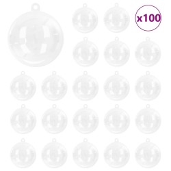 Ensemble de Boules de Noël 100 pcs Transparent Ø 10 cm 615611615611