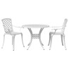 Ensemble de bistro 3 pcs blanc aluminium coulé 615613615613