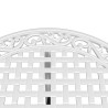 Ensemble de bistro 3 pcs blanc aluminium coulé 615613615613