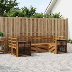 Ensemble de canapé d'angle 5 pcs Naturel Bois d'Acacia Massif 615615615615