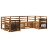 Ensemble de canapé d'angle 5 pcs Naturel Bois d'Acacia Massif 615615615615
