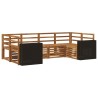 Ensemble de canapé d'angle 6 pcs Naturel Bois d'Acacia Massif 615616615616