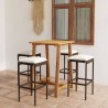 Ensemble de bar de jardin avec coussins 5 pcs Marron 615620615620