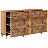 Buffet 2 pcs Naturel 60 x 33 x 75 cm Bois de mangue massif 615625615625