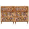 Buffet 2 pcs Naturel 60 x 33 x 75 cm Bois de mangue massif 615625615625